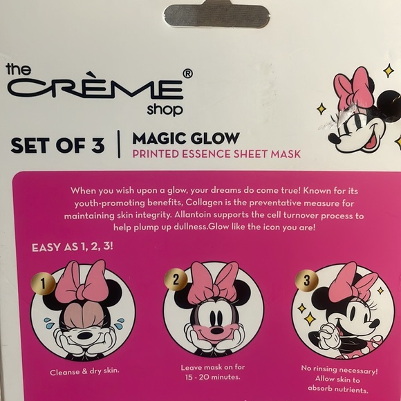 🆕💜Minnie Mouse Set of 3 sheet masks - Picture 4 of 5
